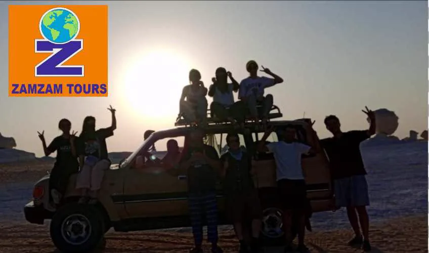 Zamzam Tours Egypt travelers at the pyramids